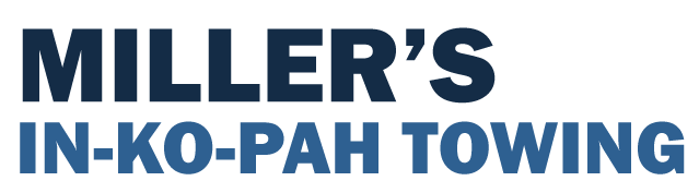 the miller's in-ko-pah towing text logo